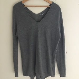 $325! Vince Grey Cashmere & Wool 3/4 Sleeve Women's Sweater: NWOT; Size Medium